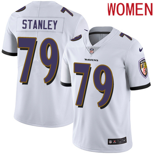 2019 Women Baltimore Ravens #79 Stanley white Nike Vapor Untouchable Limited NFL Jersey->women nfl jersey->Women Jersey